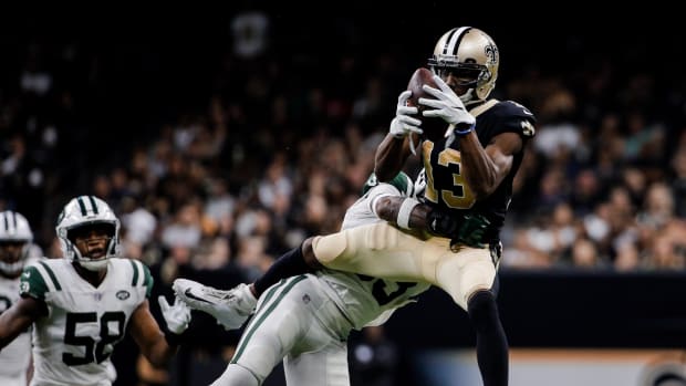 Jamal Adams tackles Saints WR Michael Thomas